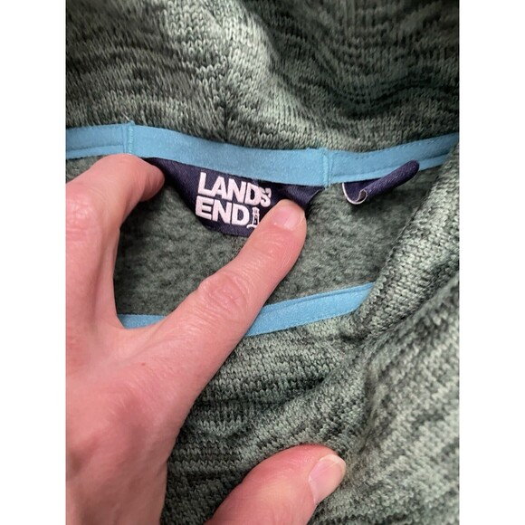 Lands End Sweater Tunic turtleneck Pullover Women 1X Green marled 16W-18W - Picture 3 of 7